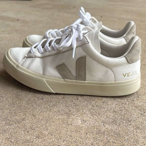 Veja White and Tan Sneakers - Picture 2 of 14